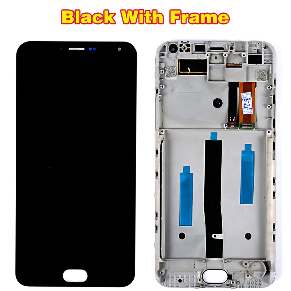 Black With Frame По сделке команда ЖК-дисплей для Meizu M2 Note 5,5 дюймов 1920*1080 кодирующий преобразователь сенсорного экрана в сборе рамка с бесплатными инструментами - Цвет: Black With Frame