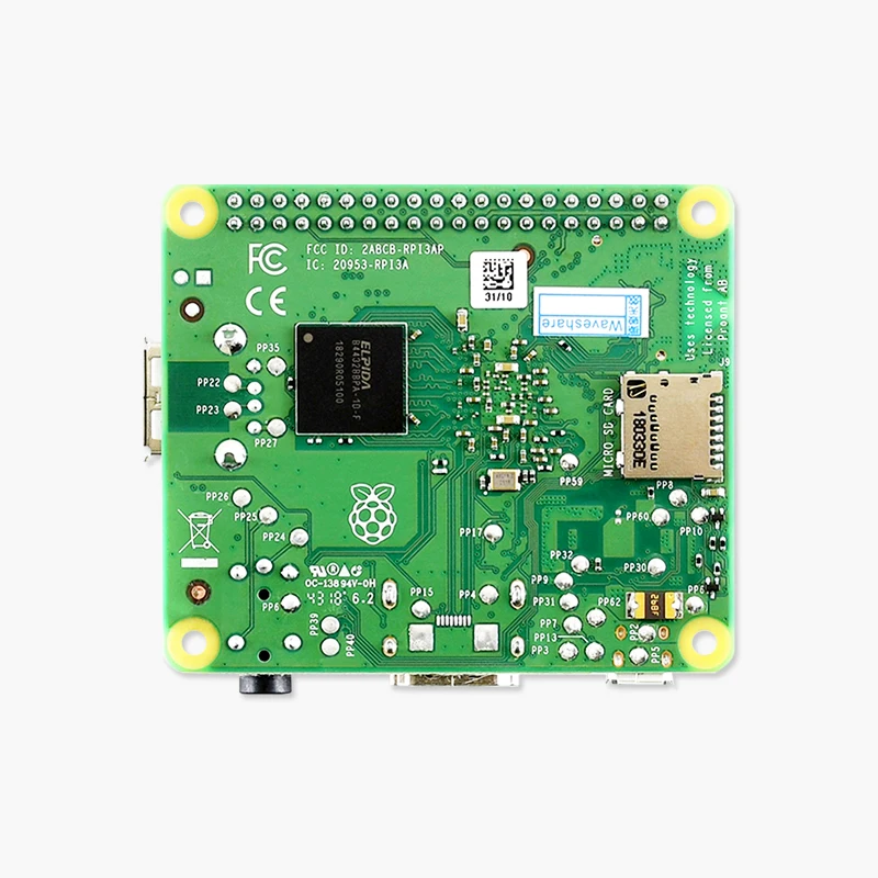 Новый четырехъядерный процессор Raspberry Pi 3 Model A + Plus BMC2837B0 512M RAM 3A с Wi-Fi и Bluetooth |