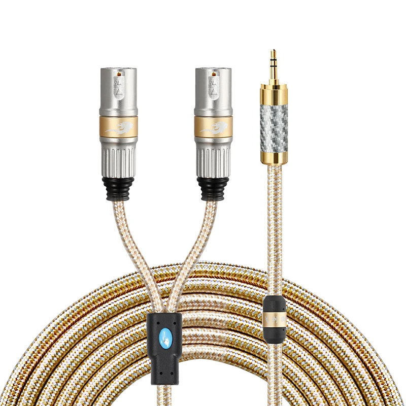 Hi Fi аудиокабель 3 5 мм с мини разъемом на двойной XLR Pin для мобильного ПК микшер
