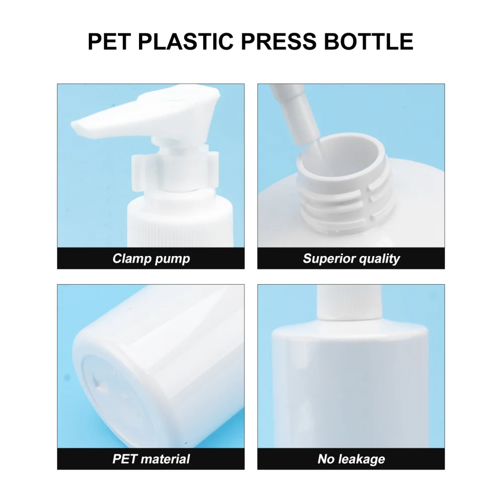 

3pcs 500ml Empty Bottle Transparent Simple Storage Bottle for Emulsion Hand Washing (Bottle Color Transparent Pump Head Col