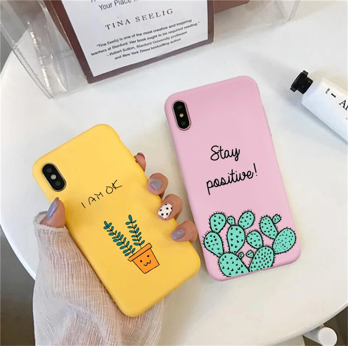 Милый мягкий чехол из ТПУ для телефона huawei p30 pro lite p20 p10 mate 20 honor 9 Зеленый Кактус с