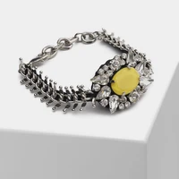 o37 bohemain handmade chain bracelet big stone bracelet for woman vintage charm bangle jewelry gift