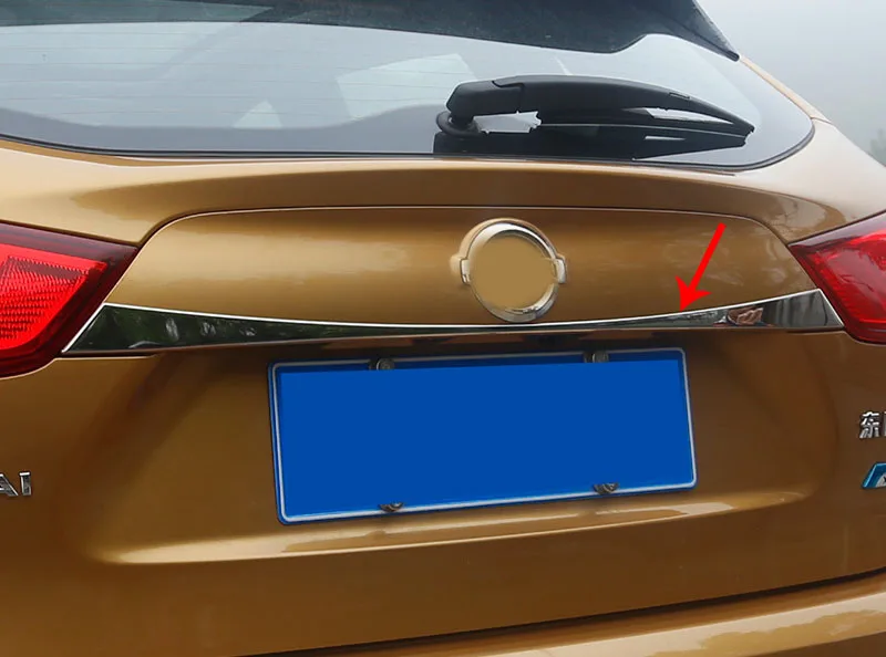 

1pc for Nissan qashqai 2016 Tailgate decorative strip Trim strip sticker