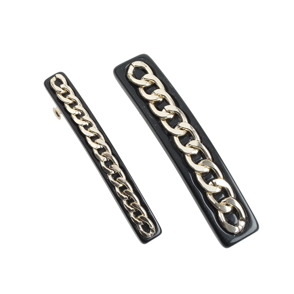 1 шт. новинка 2020 металлическая Золотая цепочка геометрические заколки для волос