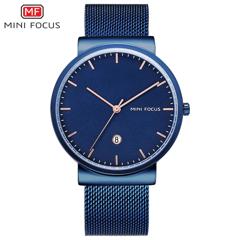 

MINI FOCUS men's quartz watch MF0184G fashion simple automatic date thin business men's watch