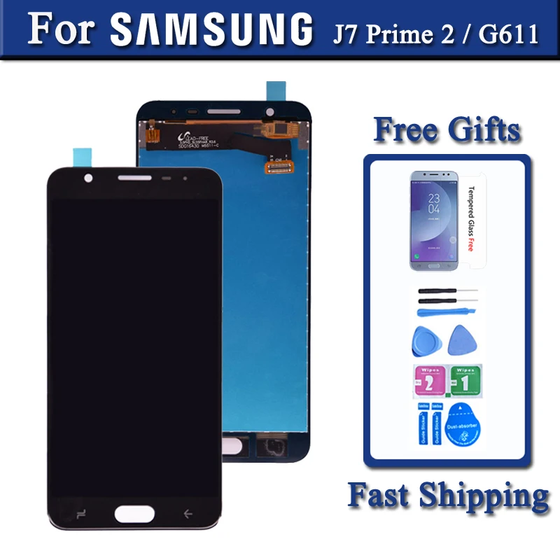 Сменный сенсорный ЖК дисплей для Samsung Galaxy J7 Prime 2 2018 G611 G611FF/DS|Экраны мобильных