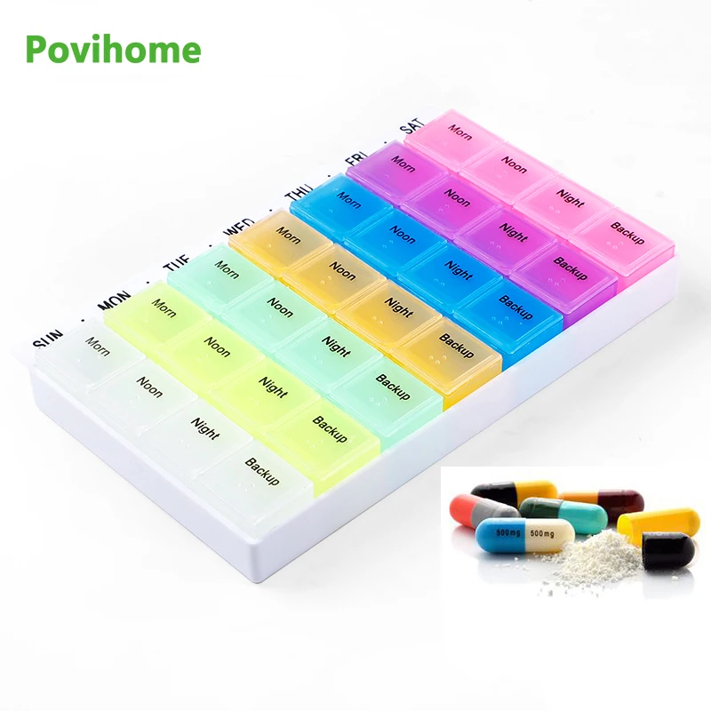 

Еженедельные таблетки 7 дней медицинский ящик для мелких предметов, косметики, органайзер для еженедельно 7 дней 28 слотов таблетки коробка д...