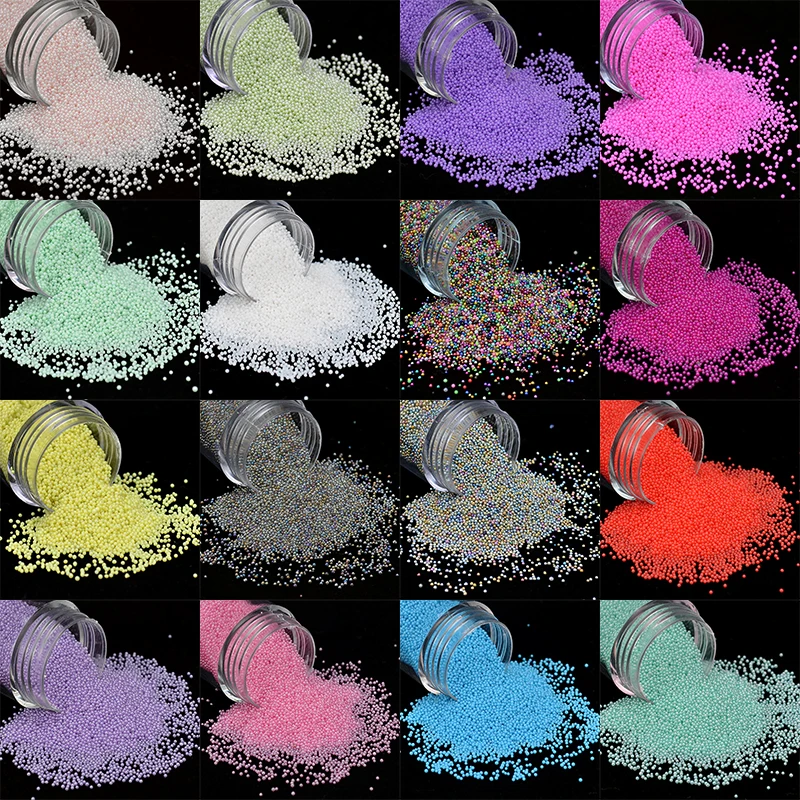 Шарики икры непрозрачные Маленькие стразы для маникюра стеклянные шарики микро
