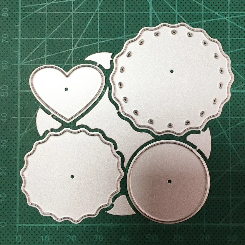 

Heart Lace Circle Frame Metal Cutting Dies Embossing Die Cuts Scrapbooking Stencils Dies For DIY Card Making Handmade Craft dies