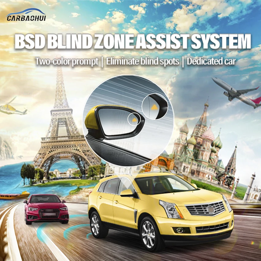 

Millimeter Wave Radar blind spot detection system BSD BSA BSM Monitoring Change Lane Aided Parking For Cadillac SRX 2010-2015