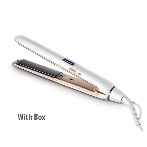 white with box Профессиональный Выпрямитель для волос плоский Утюг гладильная планка щипцы для утюжок для выпрямления волос Инструменты для укладки стайлер выпрямитель - Цвет: white with box