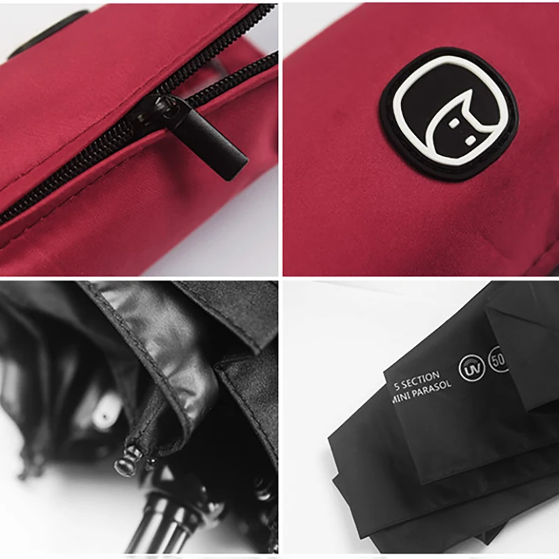 OLYCAT красочные мини зонтик дождь Для женщин пять складной дети Anti UV Путешествия