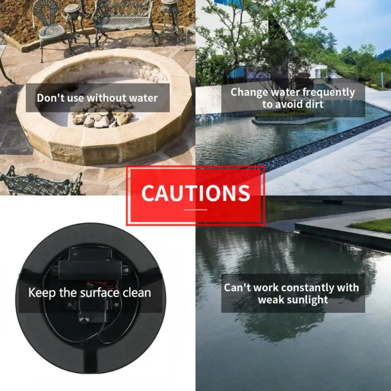 Decorative Solar Water Fountain Floating Solar Fountain Pool Pond Fountain Adult Floats Water Pump Garden Fountain Decoration