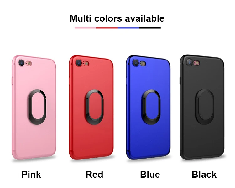 Для iPhone 6 6s 7 Plus чехол для телефона Магнитный Автомобильный держатель Подставка задняя чехол для iPhone 8 X с стенд для колец на палец чехол
