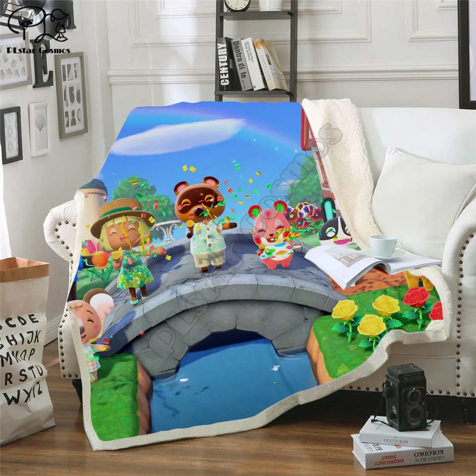 Флисовое одеяло с 3D принтом животных стиль 1 | Дом и сад