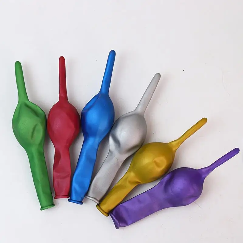 

50pcslot Metal Balloon 6 "10" 12 "tail Balloon Chrome Gold Pin Tail Link Wedding Room Birthday Decoration