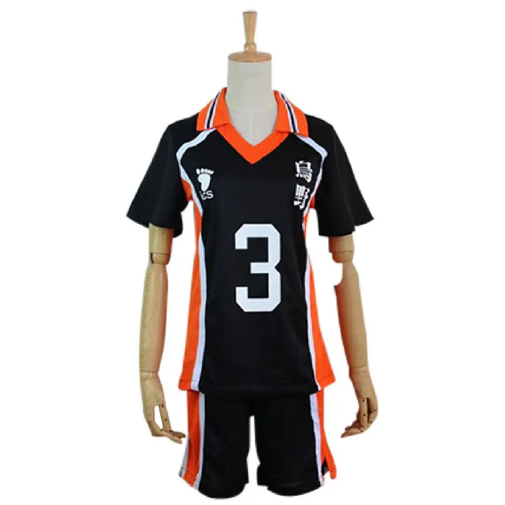 Haikyuu Косплей форма Karasuno Koukou старшая школа Футболка короткий полный комплект