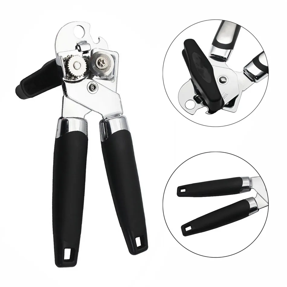 

VOGVIGO New Heavy Duty Stainless Steel Can Bottle Jar Lid Twist Off Jar Wine Opener Manual Kitchen Tool