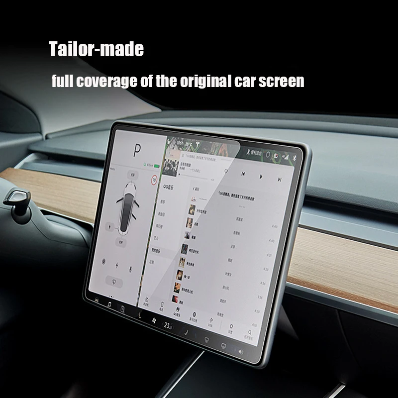 car center control touchscreen tempered glass protector film for tesla model 3 y s x accessories navigation screen protection free global shipping