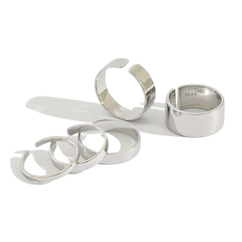 Женское кольцо F.I.N.S классическое из стерлингового серебра 925 пробы с широким