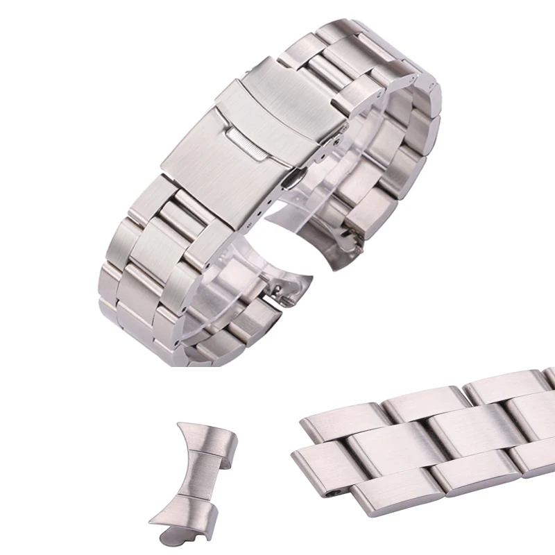 

Ремешок из нержавеющей стали с тремя бусинами, 18/20/22 мм