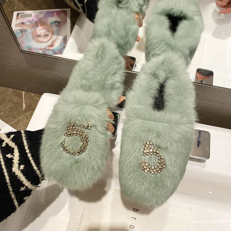 С натуральным кроличьим мехом женские сапоги на меху Женские с металлической