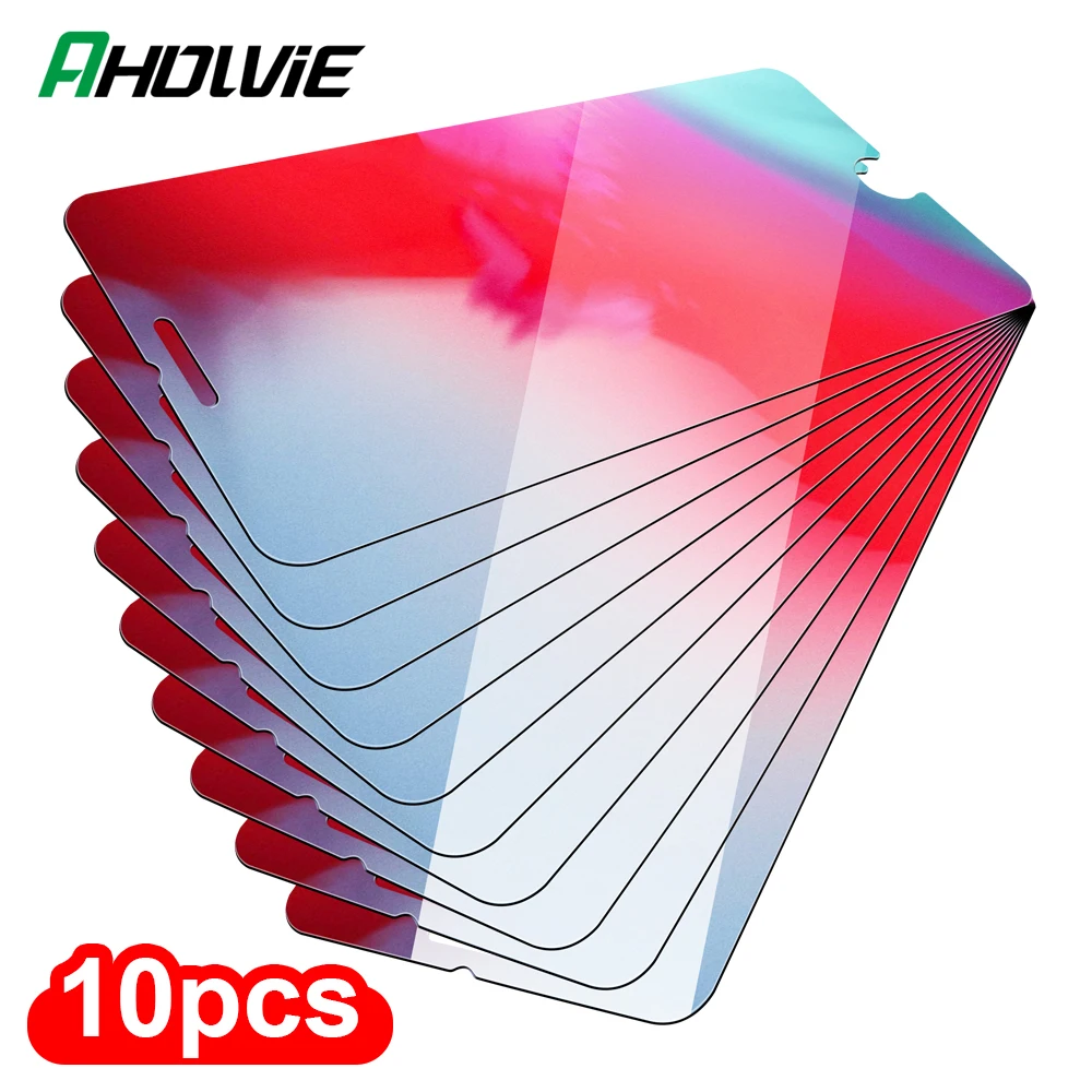 10 шт. защита для экрана из закаленного стекла iPhone 11 Pro MAX 12 мини X XS XR 5s SE 2020 7 8 6 6s плюс