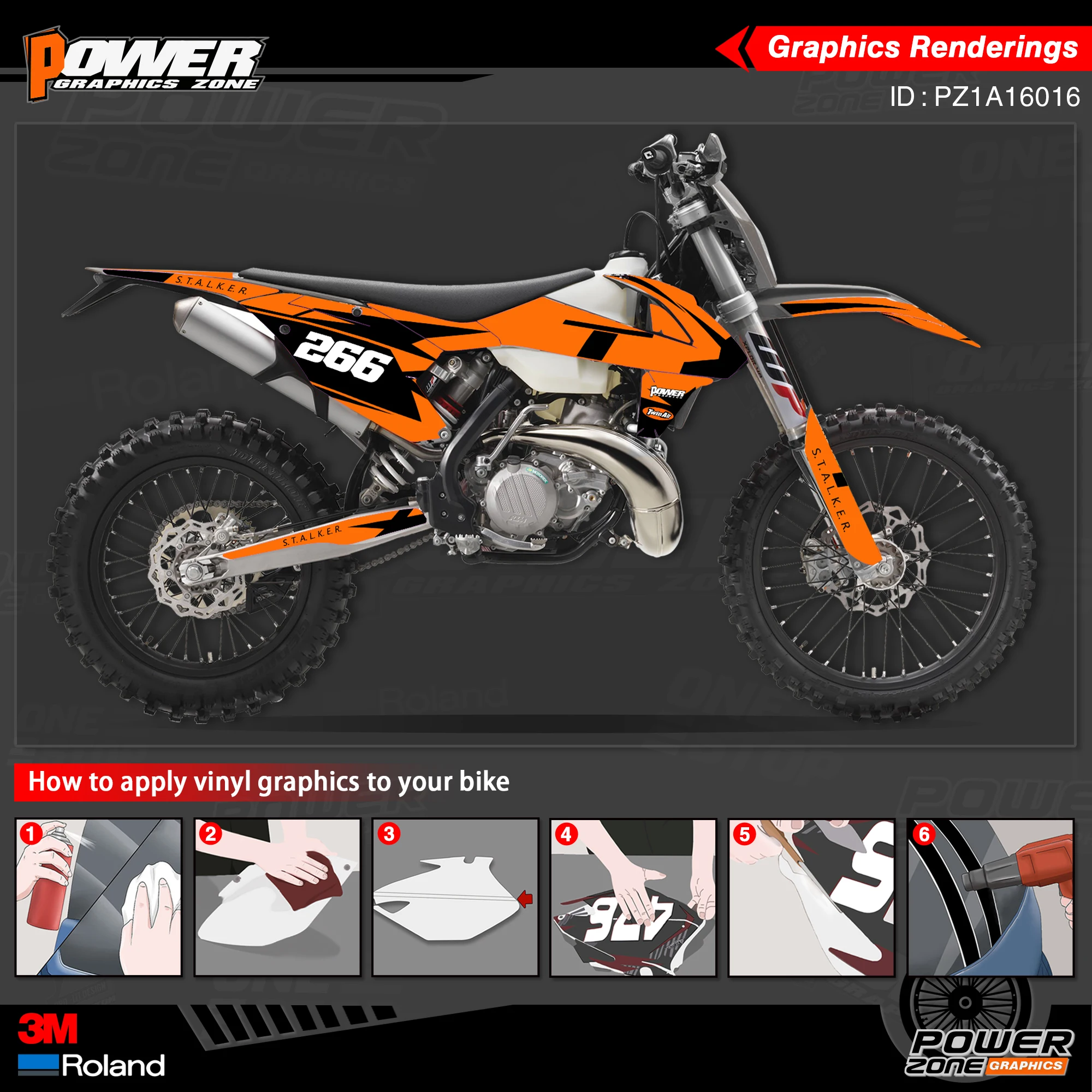 Персонализированные графические фоны PowerZone Team наклейки 3M Набор наклеек для KTM SX SXF