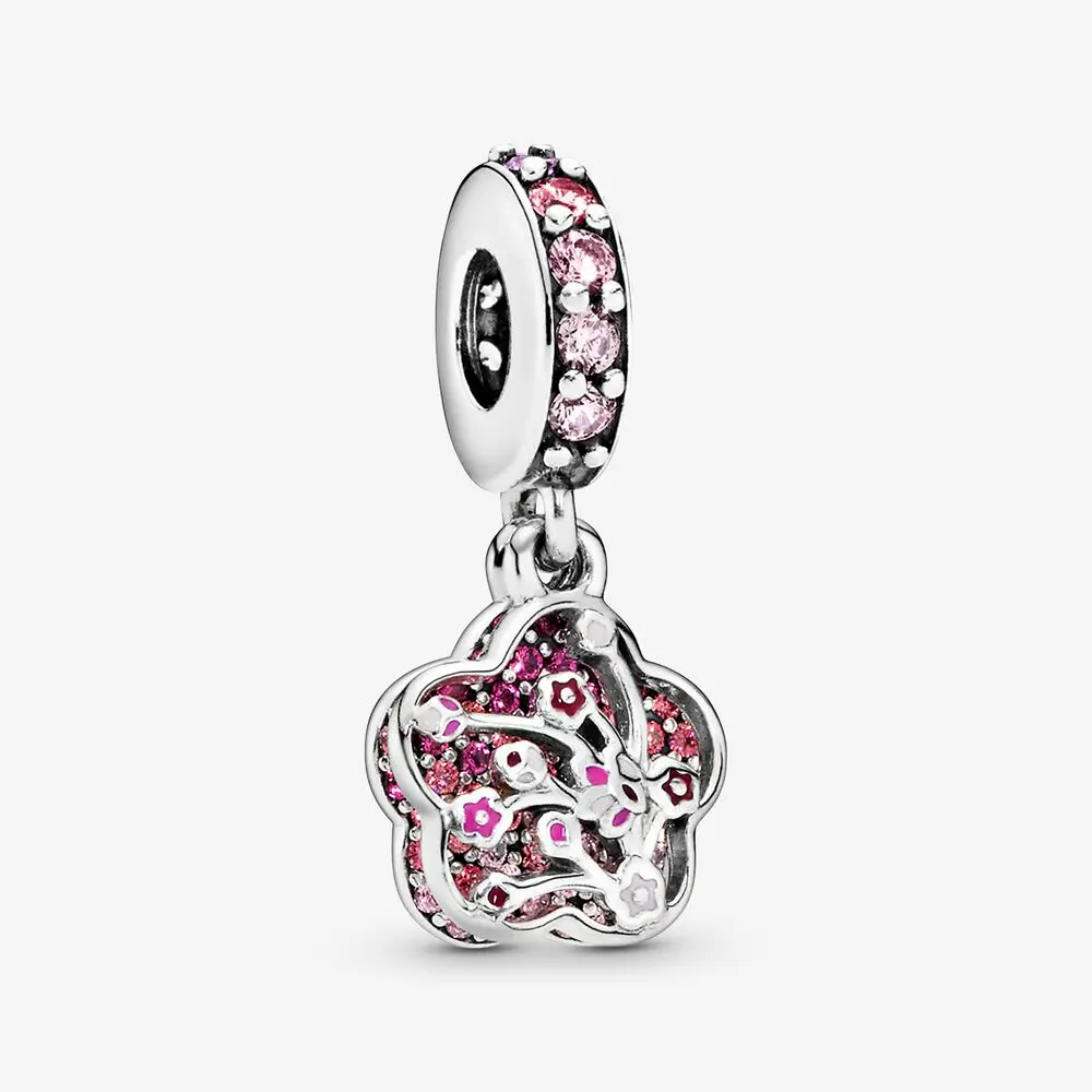 Весенняя коллекция 2020 года бусина из стерлингового серебра 925 пробы с розовой