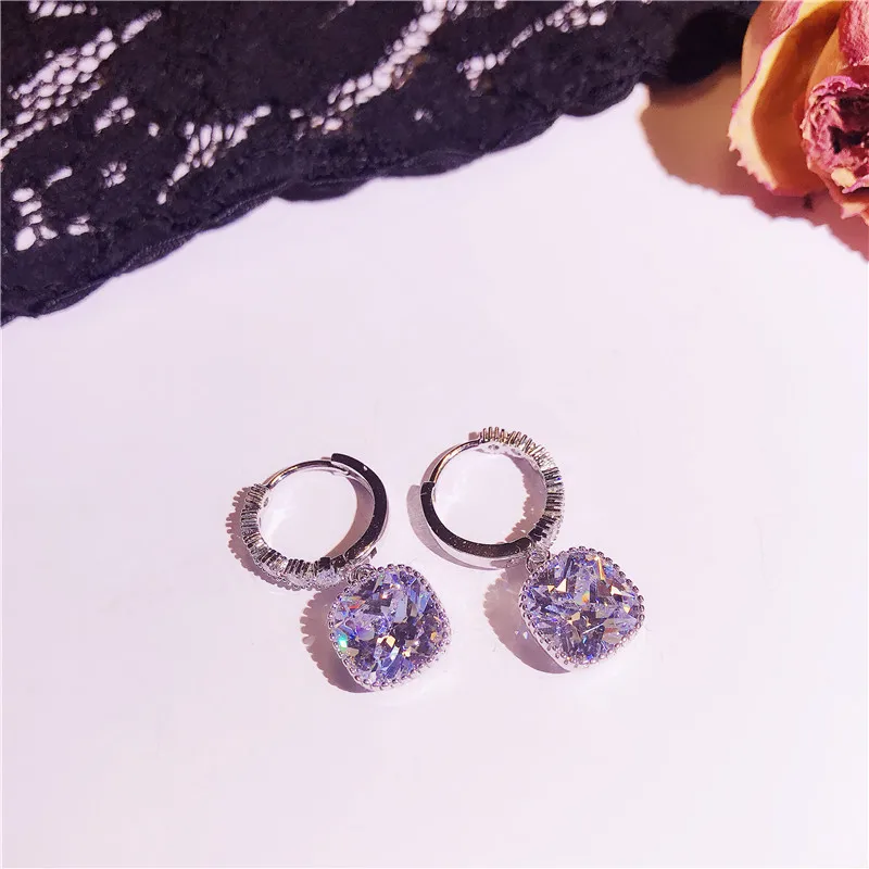 Женские серьги принцессы из серебра 2021 пробы роскошные розового цвета Подарок на