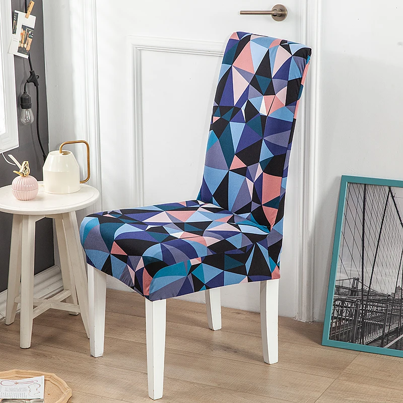 

Геометрический обеденный чехол для кресла спандекс эластичный чехол для кресла чехол стрейч чехлы на стулья для свадьбы в гостиничных зала...