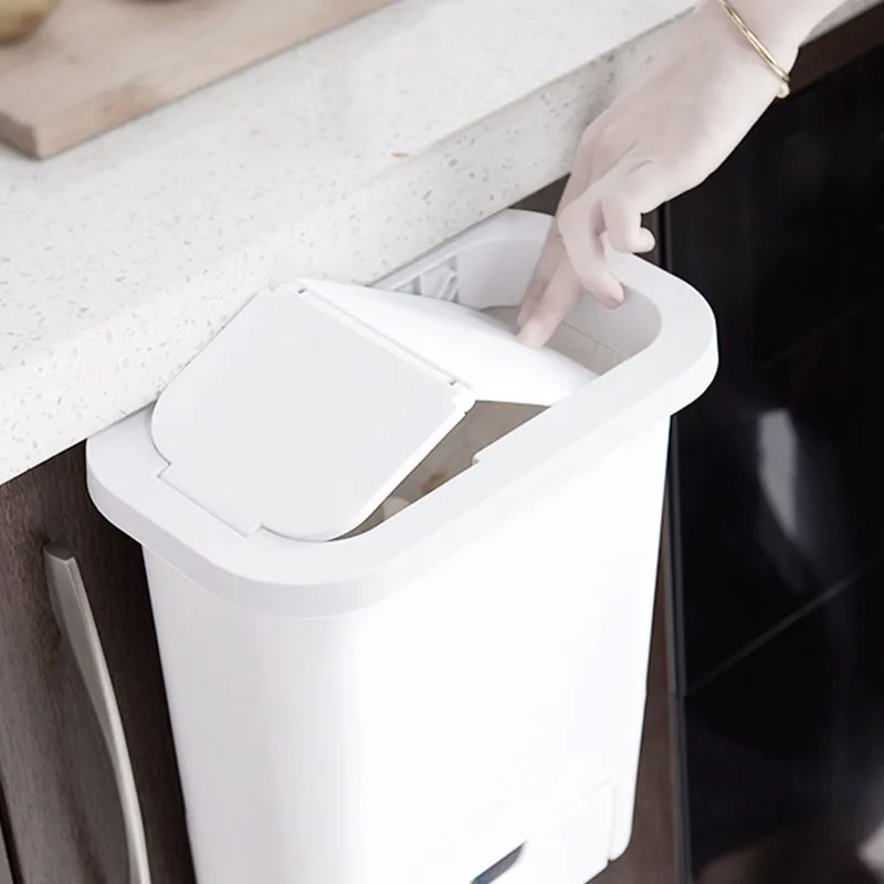 Высокий шкаф установленный мусорный бак настенный кухонная корзина для мусора