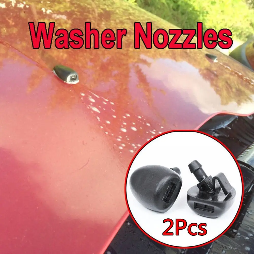 

2x Front Windshield Wiper Water Spray Jet Washer Nozzle For Peugeot 206 207 407