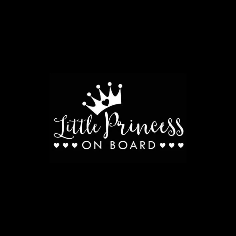 

Volkrays Personalized Car Sticker Little Princess on Board Accessories Reflective Waterproofl Vinyl Decal Black/Sliver,7cm*15cm