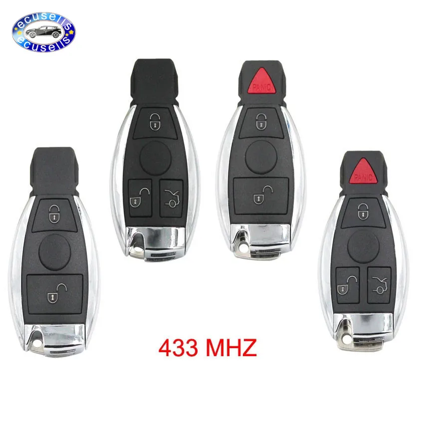 Умный пульт дистанционного управления с 2 кнопками 3 4 чип в стиле BGA 433 МГц для Mercedes