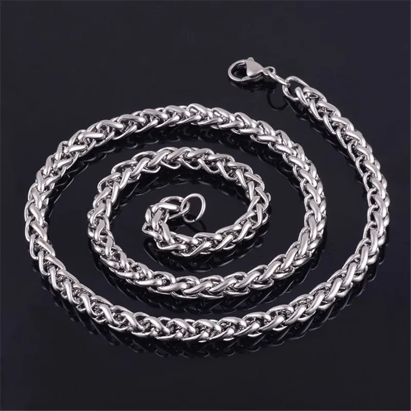 Wholesale cheap 4MM stainless steel keel chain necklace length 20-28inches fashion jewelry for men and women Top quality | Украшения и