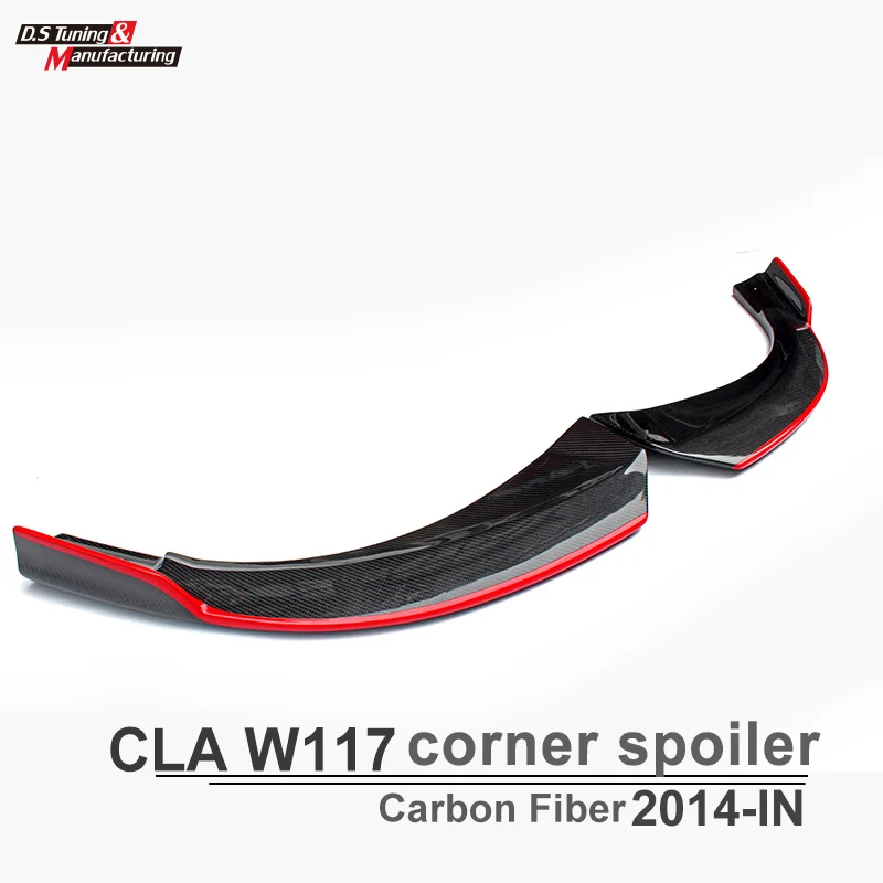 W117 передний бампер спойлер углеродное волокно угловой подстаканник