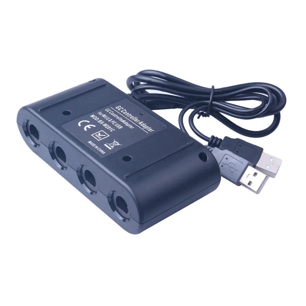 USB-адаптер для геймпадов NGC 4 порта Nintendo WiiU PC N GC | Электроника