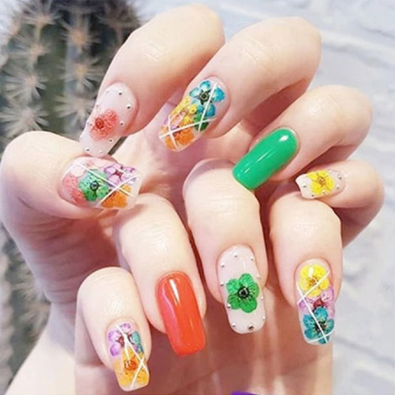 

15Pcs Real Pressed Flower Leaf Dried Flower Resin Flower Dry Beauty Nail Art Decals Epoxy Resin Mold Resin Art Fillings