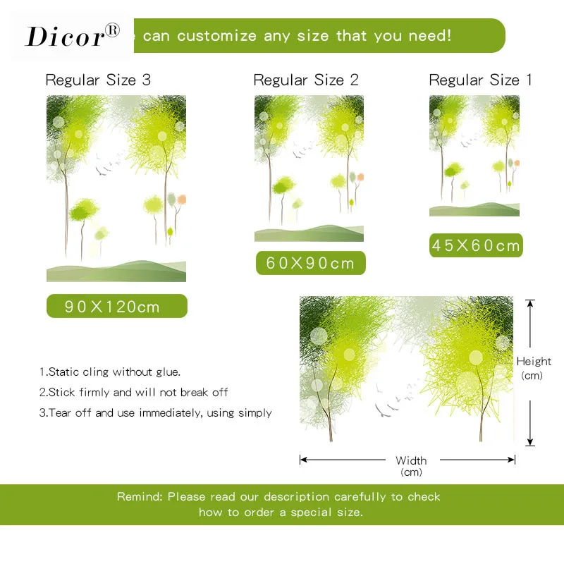 3 вида воздушный шар лося лес стеклянная пленка Окно Матовая Наклейка Искусство