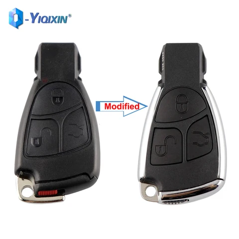 Модифицированный автомобильный пульт дистанционного управления YIQIXIN, 3 кнопки для Mercedes Benz C B E Class W203 W211 W204 YU BN CLS CLK, сменная крышка