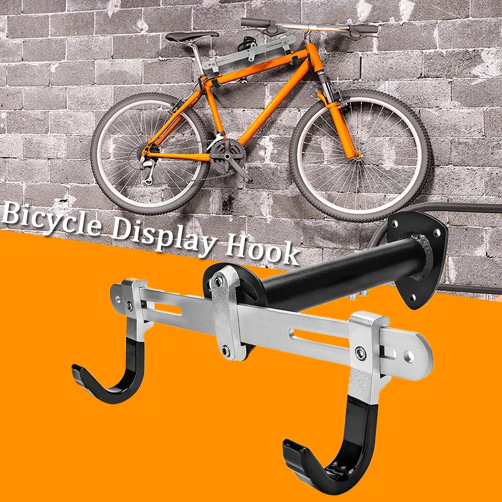 

Стеллаж с крючками для демонстрации горных велосипедов, алюминиевый сплав, горизонтальный настенный кронштейн, регулируемая комнатная сто...