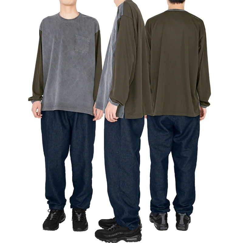 

Top Quality Batik Grey CAVEMPT C.E Fashion T Shirt Men 1:1 Long Sleeve Distressed Base Shirts Cav Empt Vintage Women Top Tees