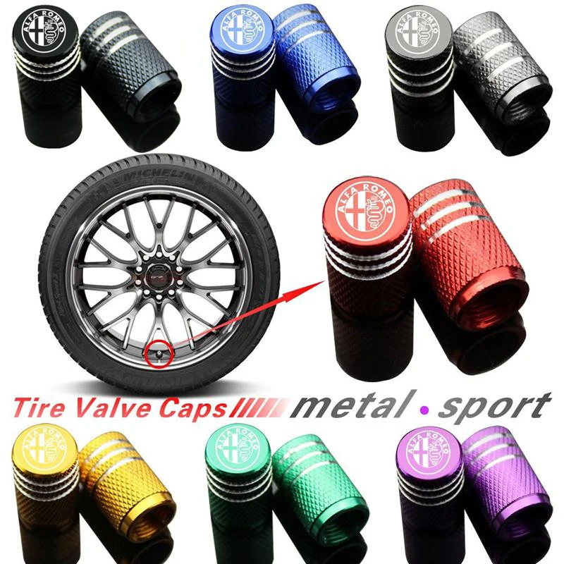 

Car Wheel Valve Protection Cover For Alfa Romeo Giulia Stelvio Car Exterior Styling Accessories