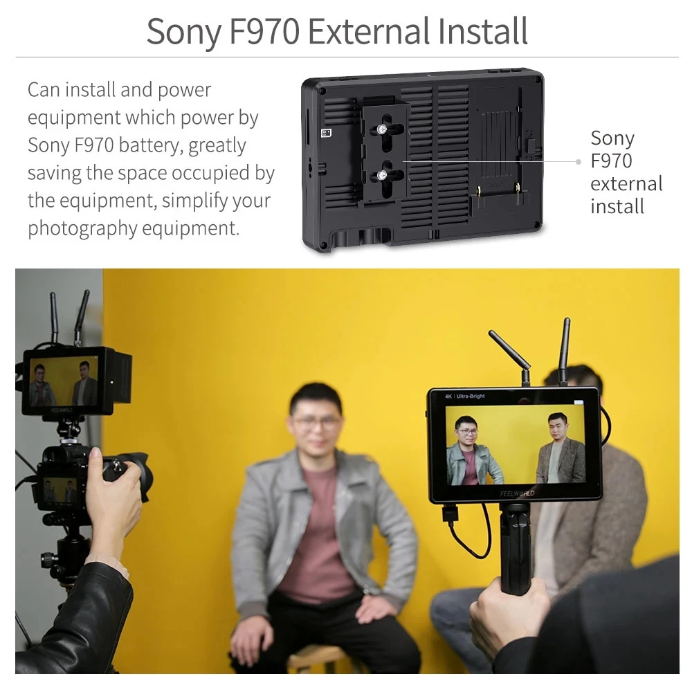 7-дюймовый сенсорный экран FEELWORLD LUT7 PRO 2200nits 3DLUT DSLR-камера полевой директор монитор