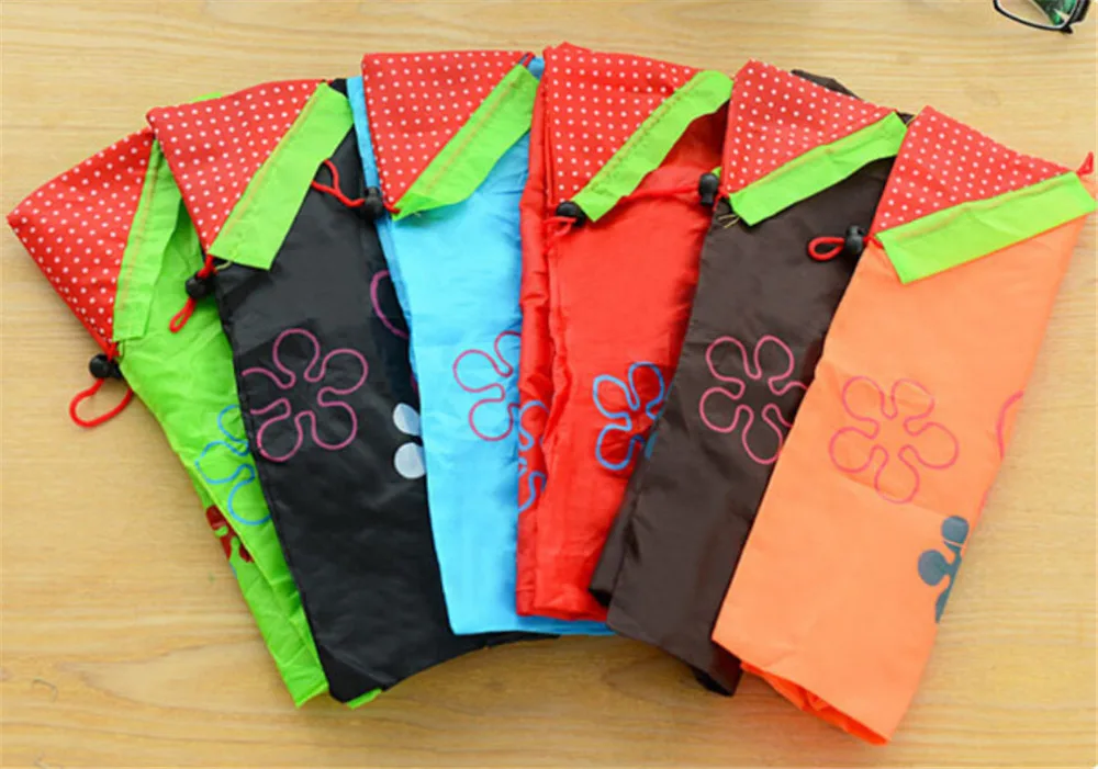 

Hot Sale Nylon Shopping Bag Long Handle Shoulder Bag Reusable Fruit String Grocery Shopper Tote Strawberry Storage Bags