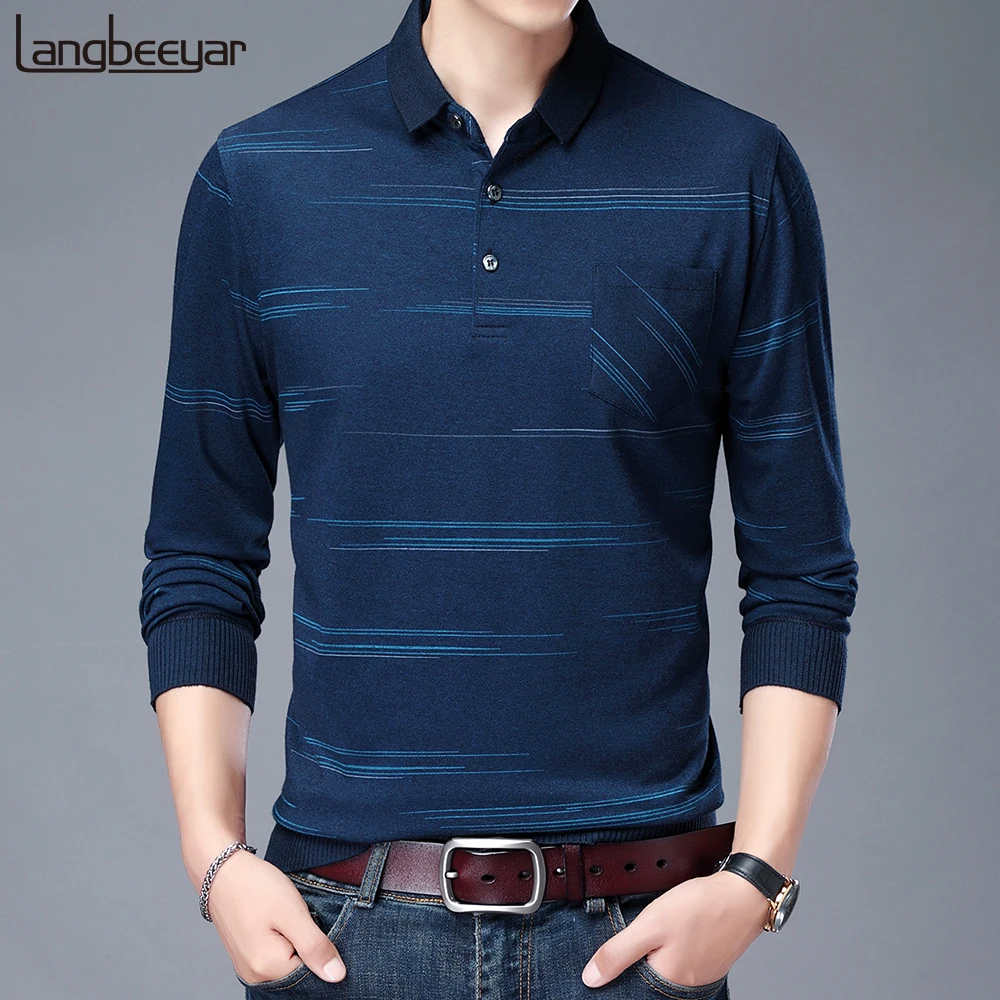 2021 Новая модная дизайнерская брендовая Осенняя мужская рубашка поло с отложным