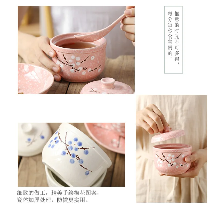 Японская керамическая кастрюля для тушения домашняя миска варки яиц чашка супа