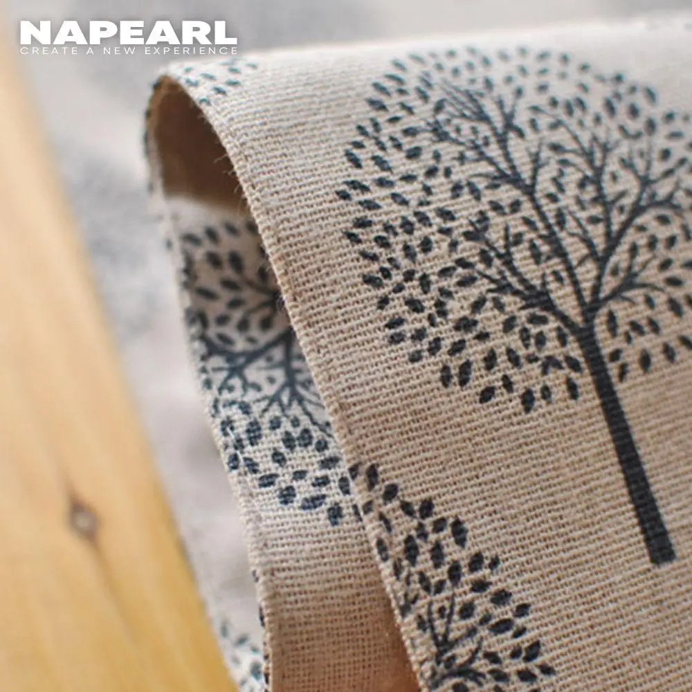 NAPEARL 1 шт. Φ 30x180 см с рисунком синего и белого дерева льняная скатерть столовое