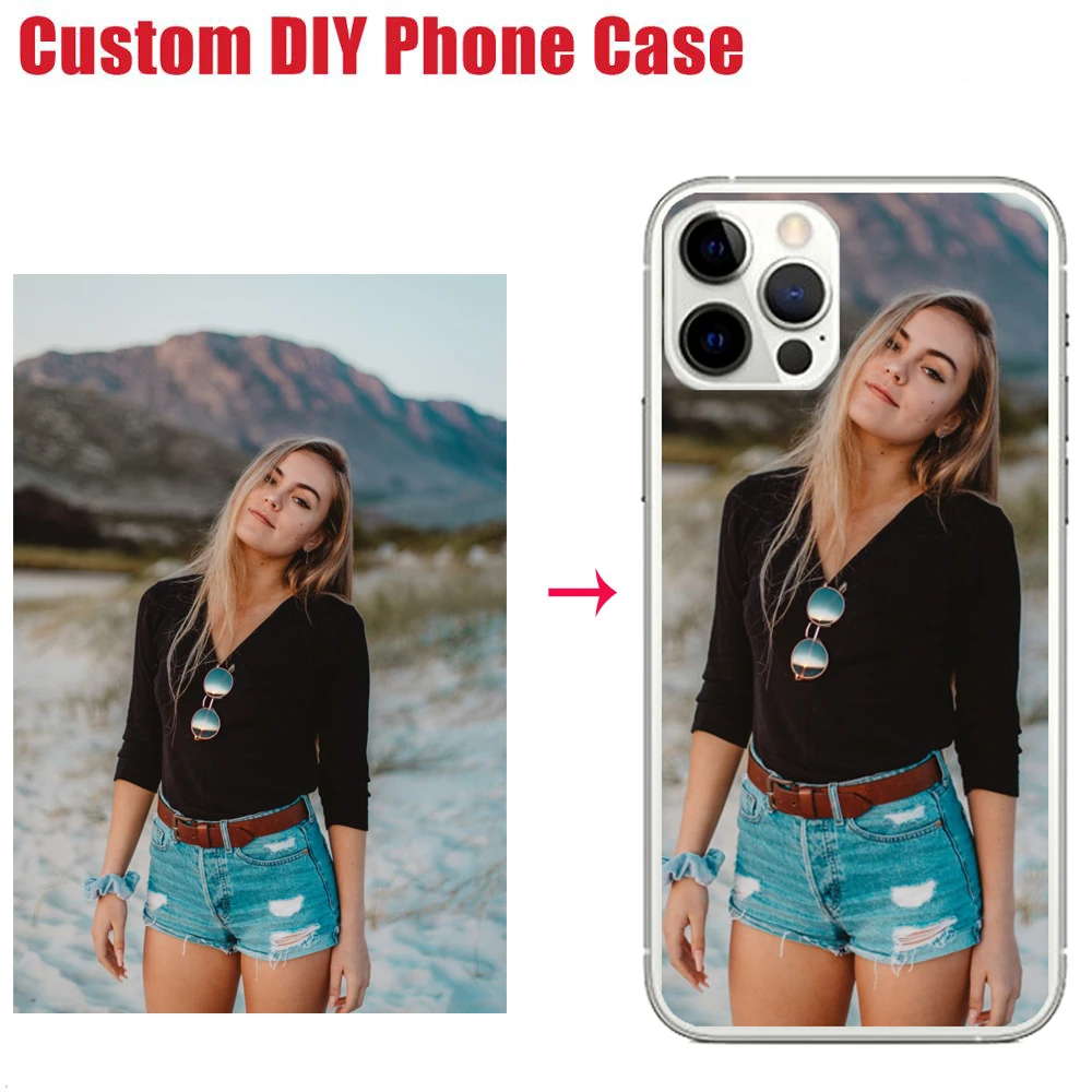 

Custom Transparent Phone Case For iPhone 6 6S 7 8 Plus 12 Mini X XR XS 11 Pro Max SE 2020 Clear Cover Personalized Photo